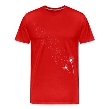 dandelion - Men's Premium Organic T-Shirt - red - Front - Damien (186cm)