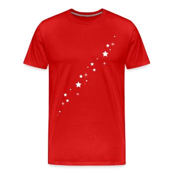 Star Shooting Stars - Men's Premium Organic T-Shirt - red - Front - Damien (186cm)