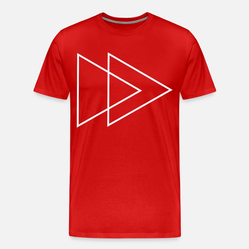 Double Triangle Blanc - T-shirt bio Premium Homme - rouge