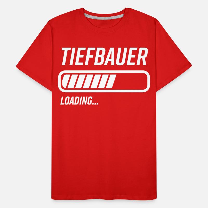 Tiefbauer Loading Ladebalken Männer Premium Bio T-Shirt