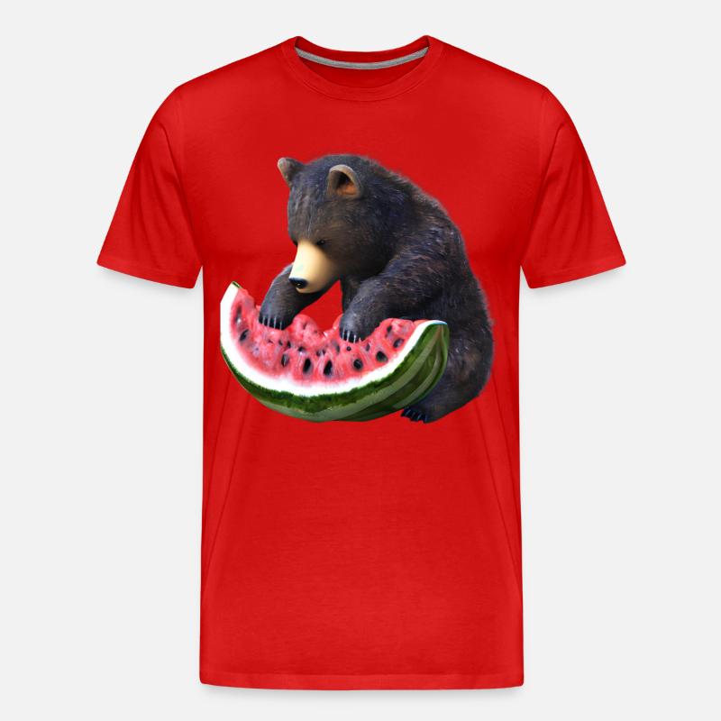 Ours à la pastèque - T-shirt bio Premium Homme - rouge