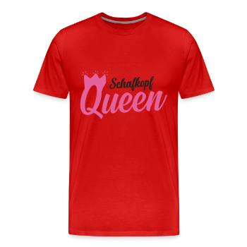 Schafkopf Queen - Männer Premium Bio T-Shirt - Rot - Vorne - Damien (186cm)