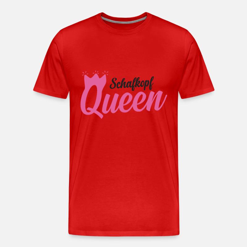 Schafkopf Queen - Männer Premium Bio T-Shirt - Rot