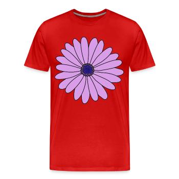 Flower Purple Marguerite - Men's Premium Organic T-Shirt - red - Front - Damien (186cm)