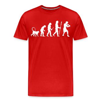 Évolution de la boxe - T-shirt bio Premium Homme - rouge - Devant - Damien (186cm)
