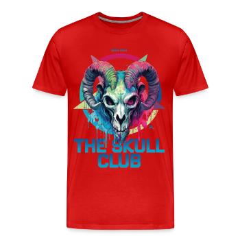 Skull Goat - The Skull Club - Männer Premium Bio T-Shirt - Rot - Vorne - Damien (186cm)