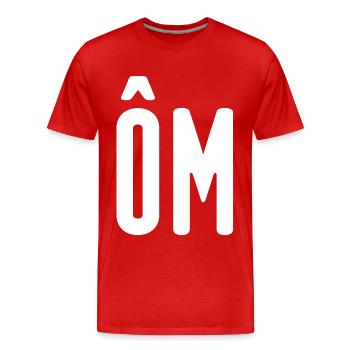 OM! Home! - T-shirt bio Premium Homme - rouge - Devant - Damien (186cm)