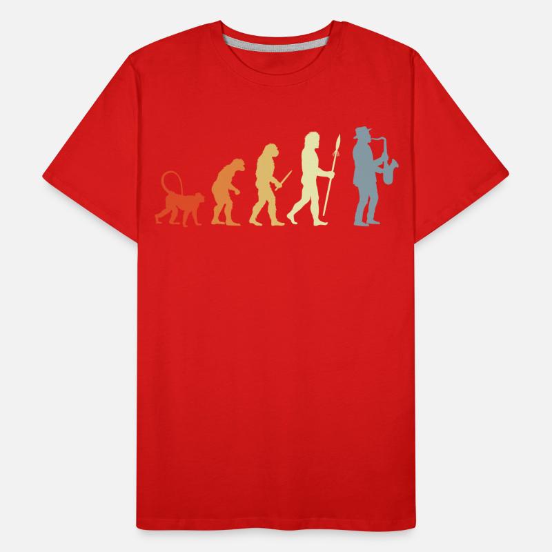 Saxophonist Evolution Männer Premium Bio T-Shirt