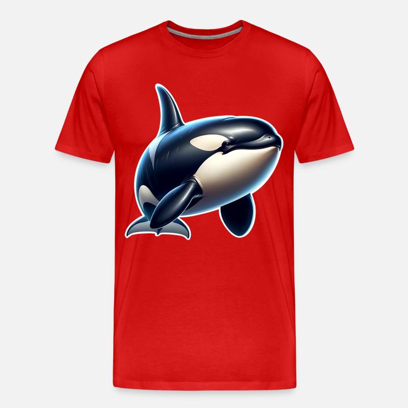 Orca Schwertwal - Männer Premium Bio T-Shirt - Rot