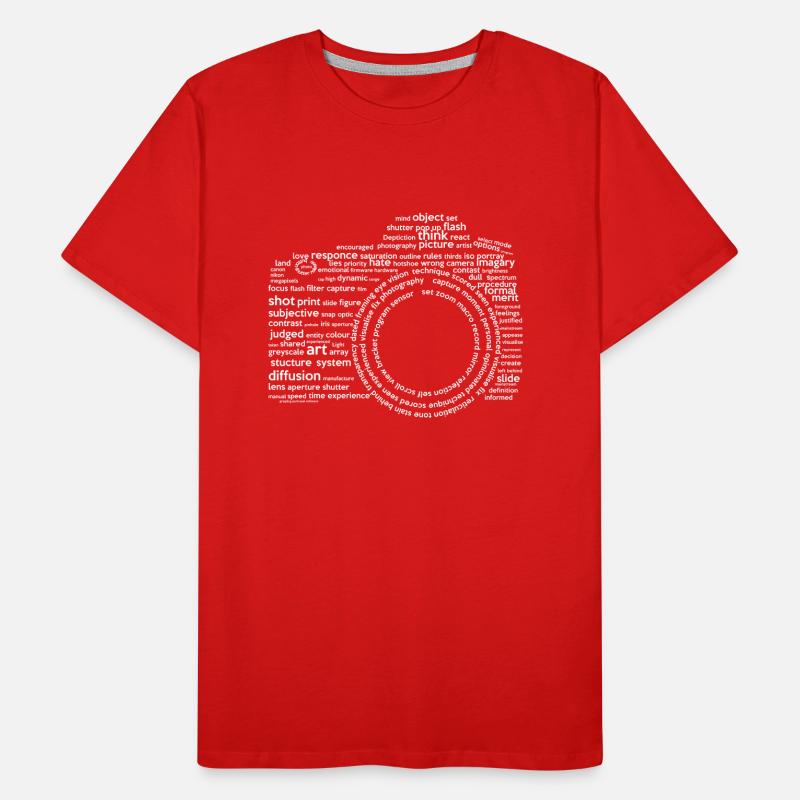Camera Typography White Men's Premium Organic T-Shirt