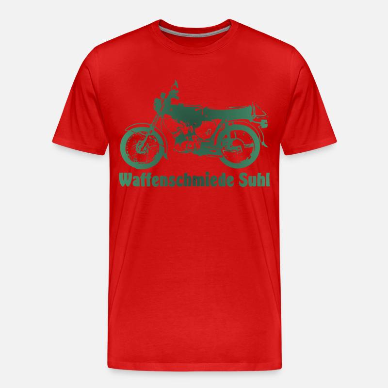 Simson S51 Waffenschmiede Suhl - Männer Premium Bio T-Shirt - Rot