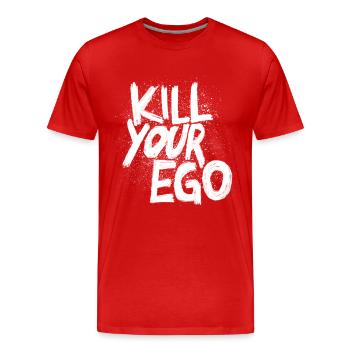 Tuez votre ego - T-shirt bio Premium Homme - rouge - Devant - Damien (186cm)