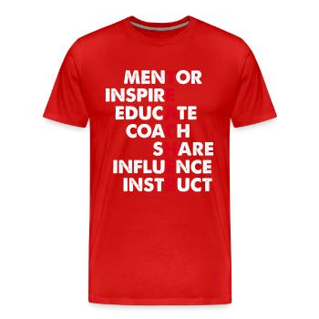 Teacher - teacher - school - closing gift - Men's Premium Organic T-Shirt - red - Front - Damien (186cm)