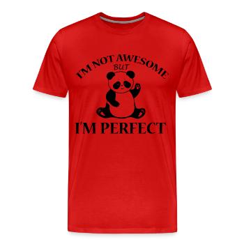 panda drôle sort cadeau shirt - T-shirt bio Premium Homme - rouge - Devant - Damien (186cm)