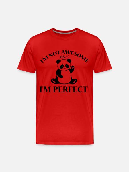 panda funny saying gift shirt - Men's Premium Organic T-Shirt - red