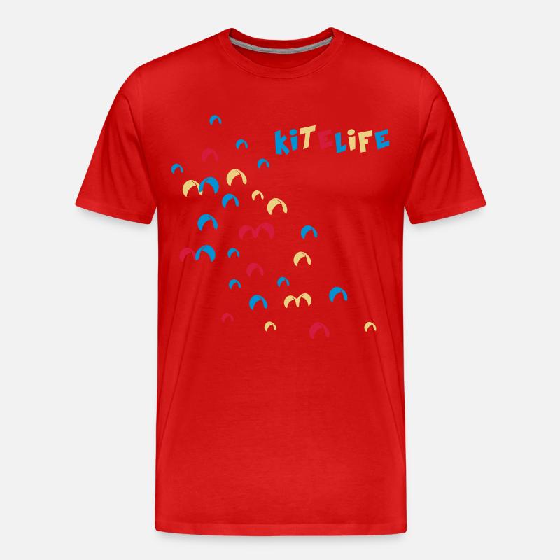 Kitelife - Männer Premium Bio T-Shirt - Rot