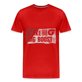 I Like Big Boost - Männer Premium Bio T-Shirt - Rot - Vorne - Damien (186cm)