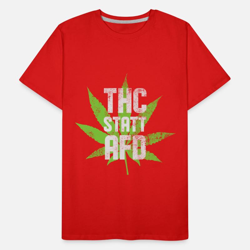 Thc Statt Afd Funny cannabis Men's Premium Organic T-Shirt