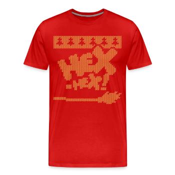 Bibi Blocksberg Ugly Sweater Design Hex Hex! - Männer Premium Bio T-Shirt - Rot - Vorne - Damien (186cm)