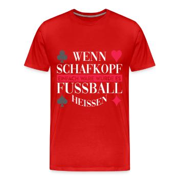 Schafkopf Kartenspiel Schnapsen Geschenk - Männer Premium Bio T-Shirt - Rot - Vorne - Damien (186cm)