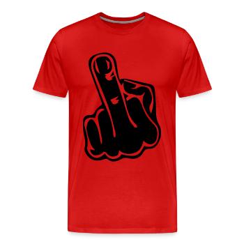 Révolution de doigt du milieu cadeau anti démo - T-shirt bio Premium Homme - rouge - Devant - Damien (186cm)