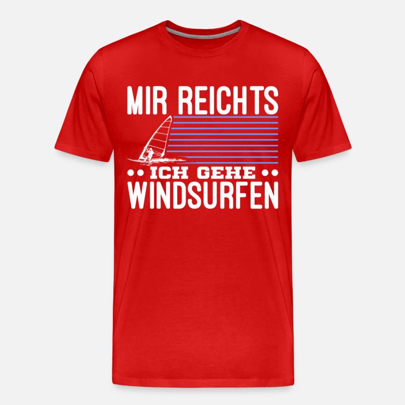 Windsurf Windsurfing Windsurfer Geschenk - Männer Premium Bio T-Shirt - Rot