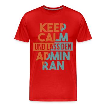 Admin Informatiker Informatik Administrator - Männer Premium Bio T-Shirt - Rot - Vorne - Damien (186cm)