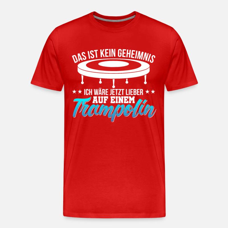 Trampolin - Männer Premium Bio T-Shirt - Rot