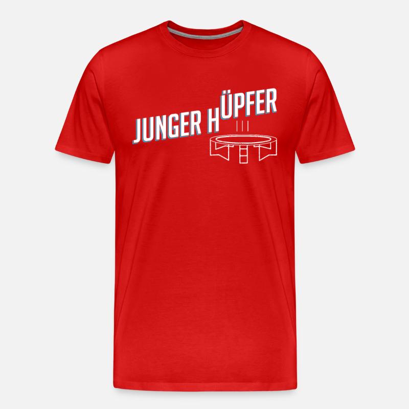 Trampolin - Männer Premium Bio T-Shirt - Rot