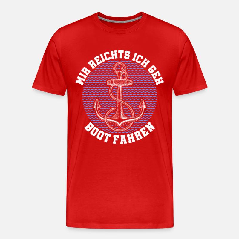 Boot - Männer Premium Bio T-Shirt - Rot