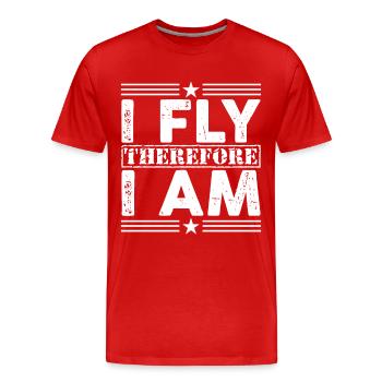 Planeur volant planeur pilote planeur volant - T-shirt bio Premium Homme - rouge - Devant - Damien (186cm)