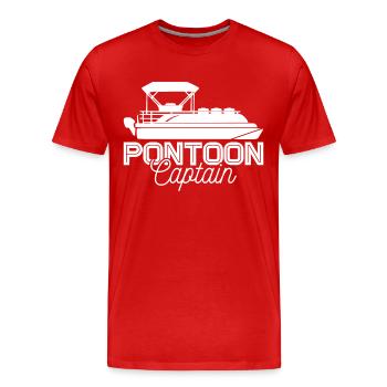 Bateau bateau à moteur bateaux navire - T-shirt bio Premium Homme - rouge - Devant - Damien (186cm)