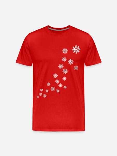 Christmas snowflake - Men's Premium Organic T-Shirt - red
