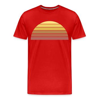 Soleil Vintage - T-shirt bio Premium Homme - rouge - Devant - Damien (186cm)