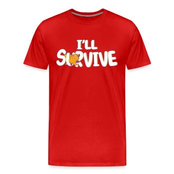 Biologist microbiologist tardigrade gift - Men's Premium Organic T-Shirt - red - Front - Damien (186cm)