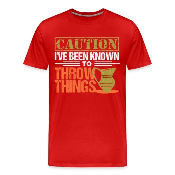 Poterie poterie poterie cadeau - T-shirt bio Premium Homme - rouge - Devant - Damien (186cm)
