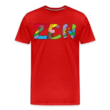 Zen et yoga - T-shirt bio Premium Homme - rouge - Devant - Damien (186cm)