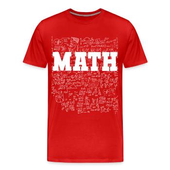 Math funny sayings - Men's Premium Organic T-Shirt - red - Front - Damien (186cm)