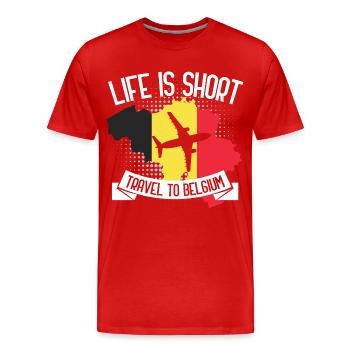 Belgium country - Men's Premium Organic T-Shirt - red - Front - Damien (186cm)