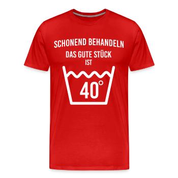 40.Geburtstag Geschenkidee - Männer Premium Bio T-Shirt - Rot - Vorne - Damien (186cm)