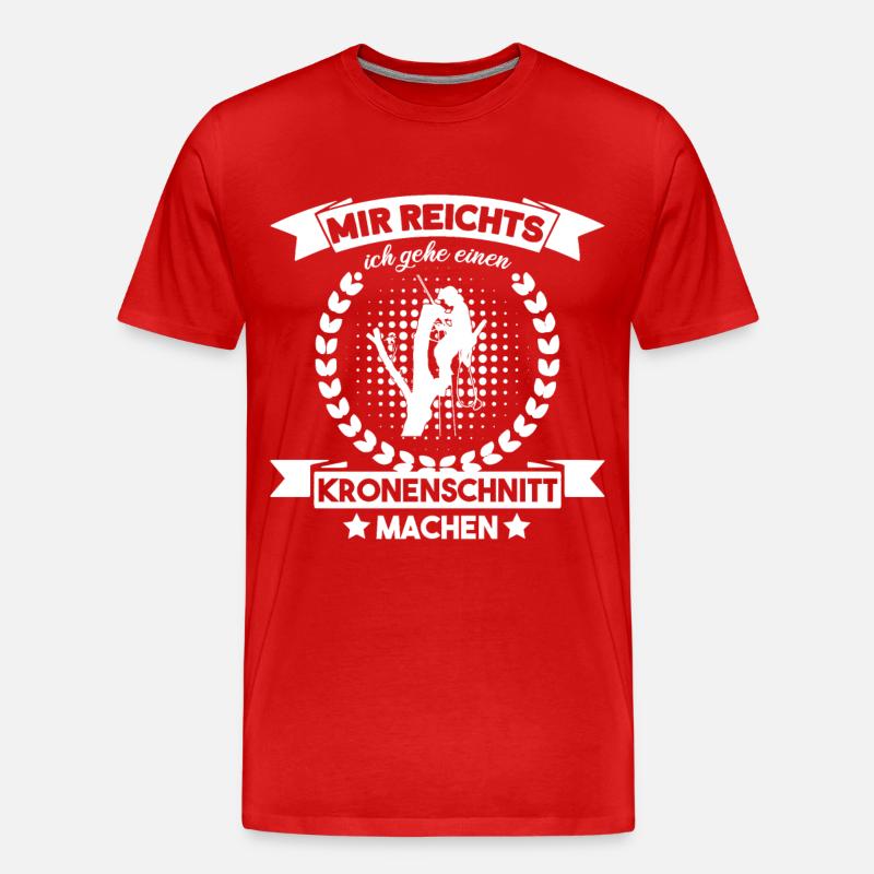 Waldarbeiter Baumkletterer Baumpfleger - Männer Premium Bio T-Shirt - Rot