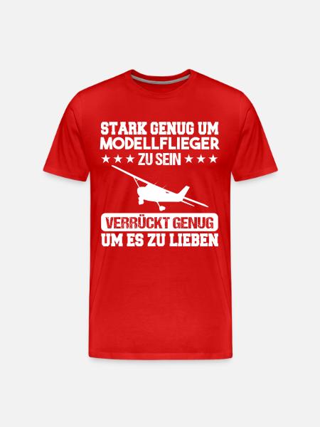 Pilot Modellflieger Modellflug - Männer Premium Bio T-Shirt - Rot