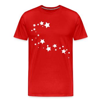 Étoiles - T-shirt bio Premium Homme - rouge - Devant - Damien (186cm)