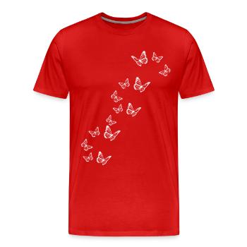 Papillon - T-shirt bio Premium Homme - rouge - Devant - Damien (186cm)