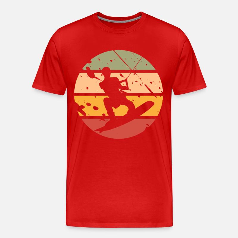 Wakeboard Wakeboarder - Männer Premium Bio T-Shirt - Rot