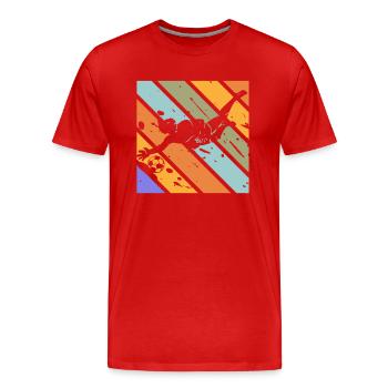 Torwart - Männer Premium Bio T-Shirt - Rot - Vorne - Damien (186cm)