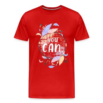 Indian dream catcher yoga - Men's Premium Organic T-Shirt - red - Front - Damien (186cm)