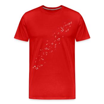 Musique Clé de partition Symbole - T-shirt bio Premium Homme - rouge - Devant - Damien (186cm)