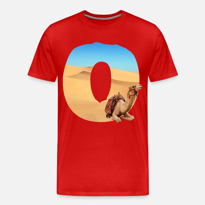 wüste mit kamel o - Männer Premium Bio T-Shirt - Rot