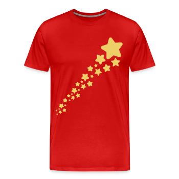 Sternschnuppe - Männer Premium Bio T-Shirt - Rot - Vorne - Damien (186cm)